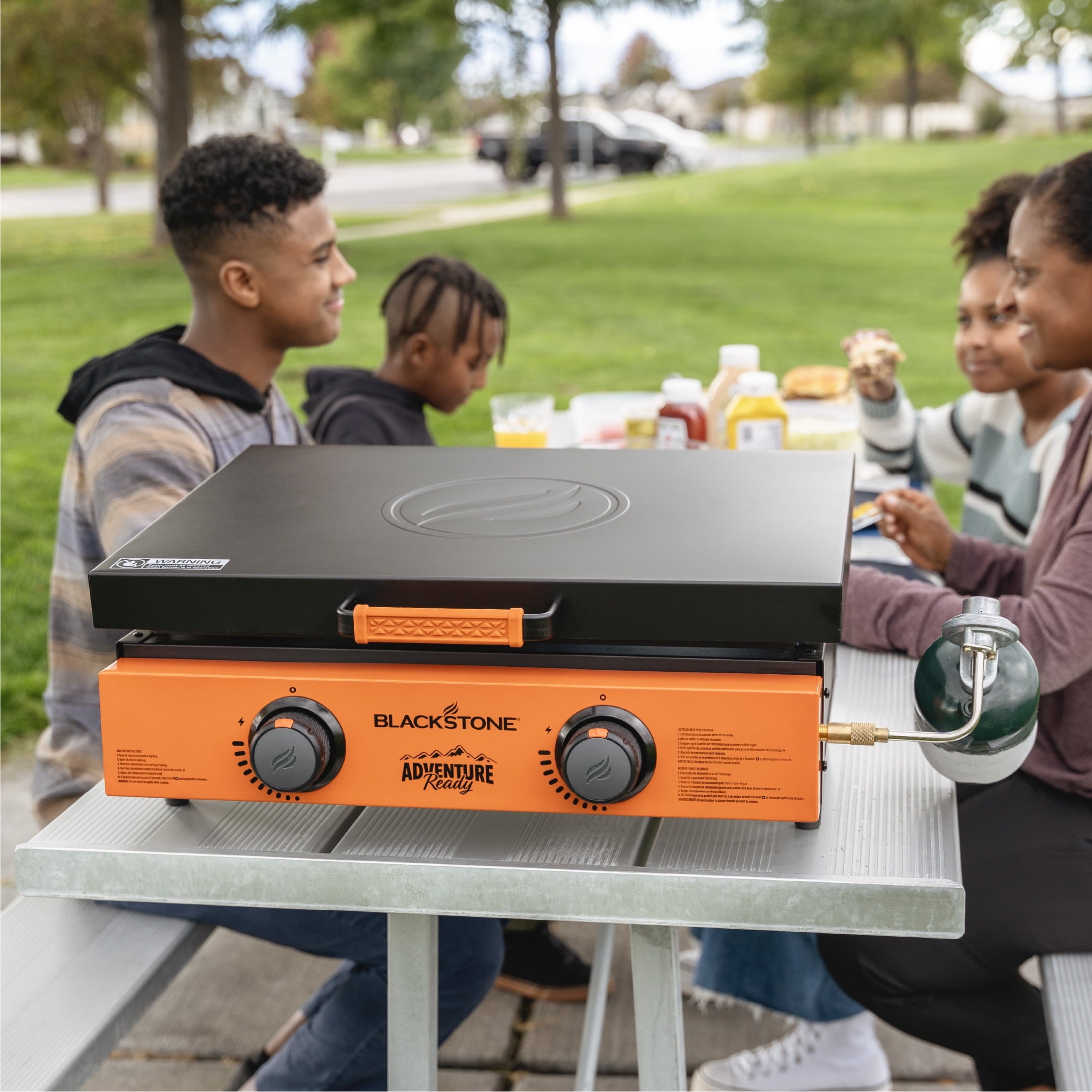 Blackstone Adventure Ready 2-Burner 22" Propane Griddle with Hard Cover in Black