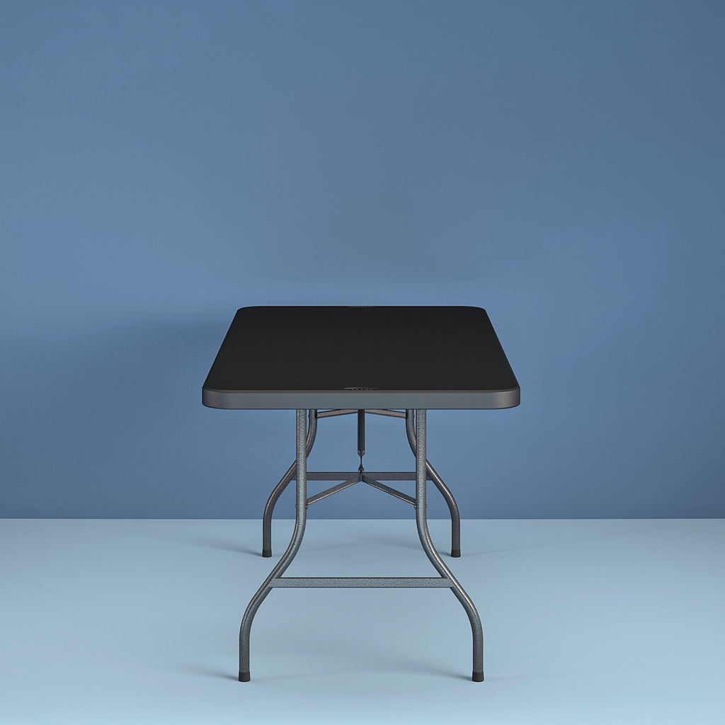Cosco 6 Foot Centerfold Folding Table, Black