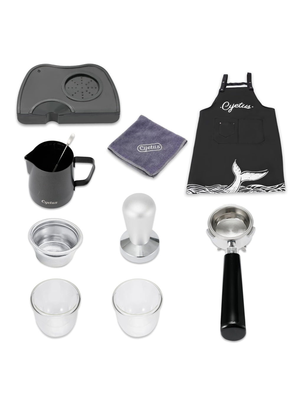 Cyetus All in One Espresso Machine for Home Barista with Coffee Grinder and Milk Steam Wand for Espresso, Cappuccino, and Latte