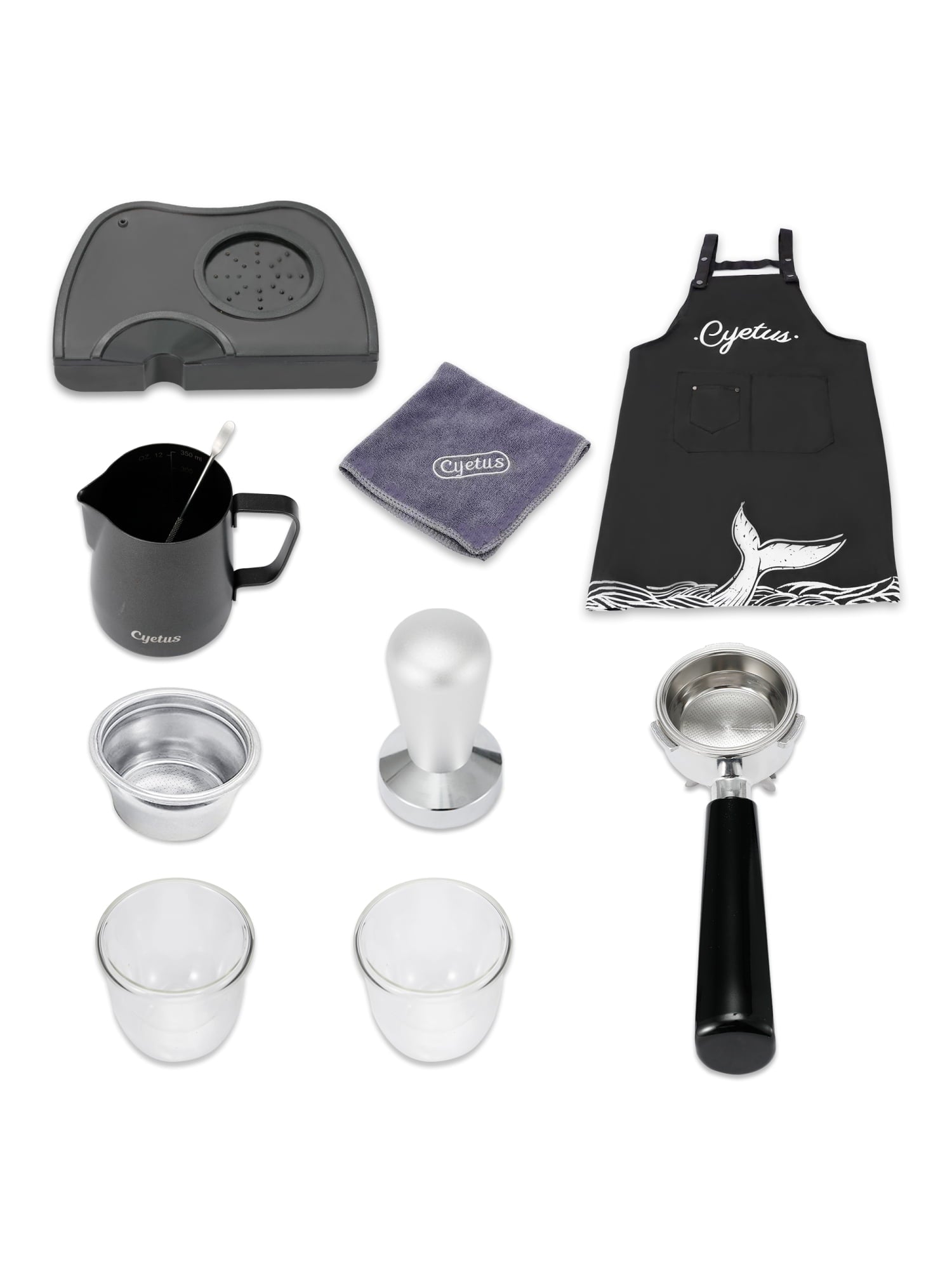 Cyetus All in One Espresso Machine for Home Barista with Coffee Grinder and Milk Steam Wand for Espresso, Cappuccino, and Latte
