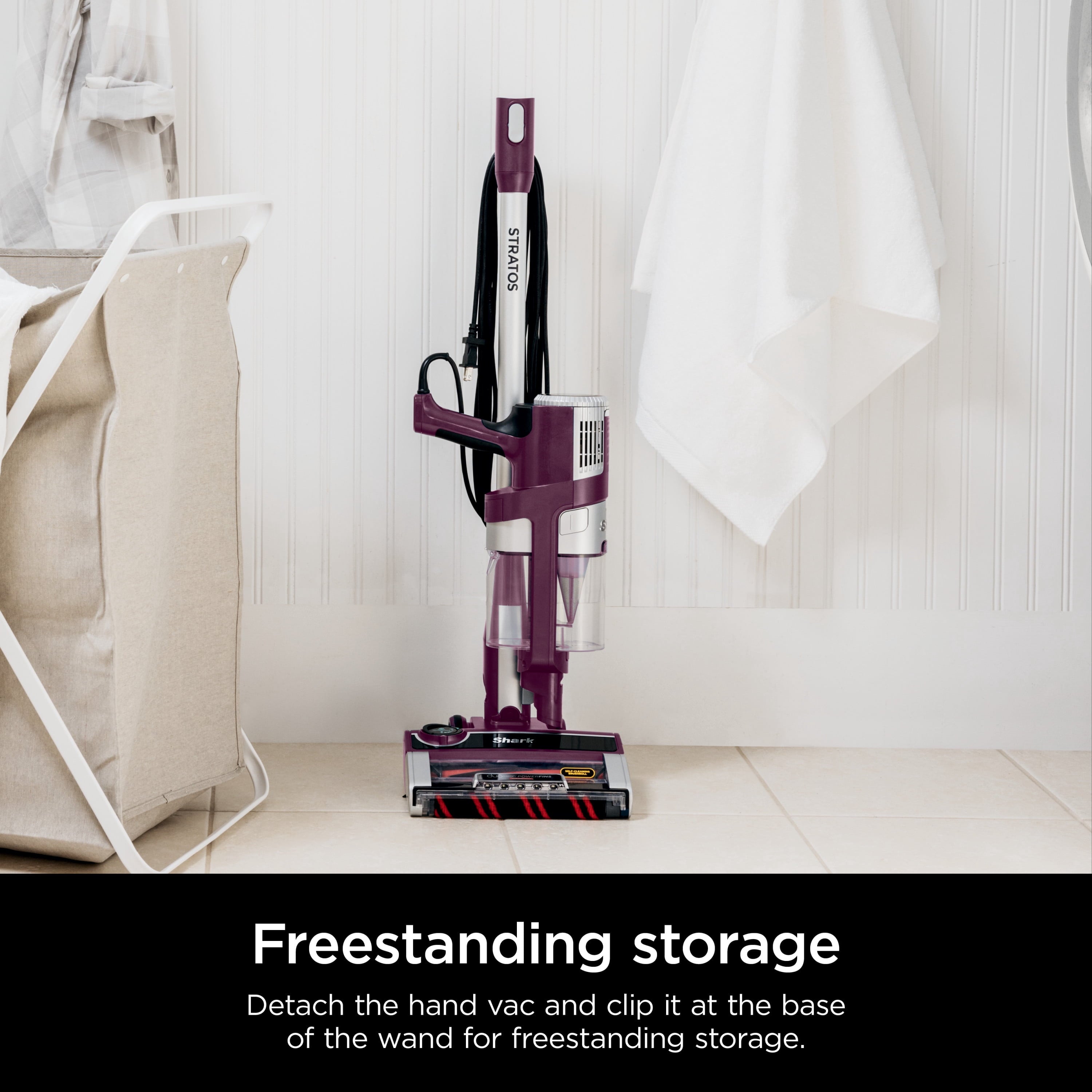 Shark Stratos™ UltraLight™ Corded Stick Vacuum with DuoClean® PowerFins™ HairPro™, Self-Cleaning Brushroll, and Odor Neutralizer Technology, HZ3000