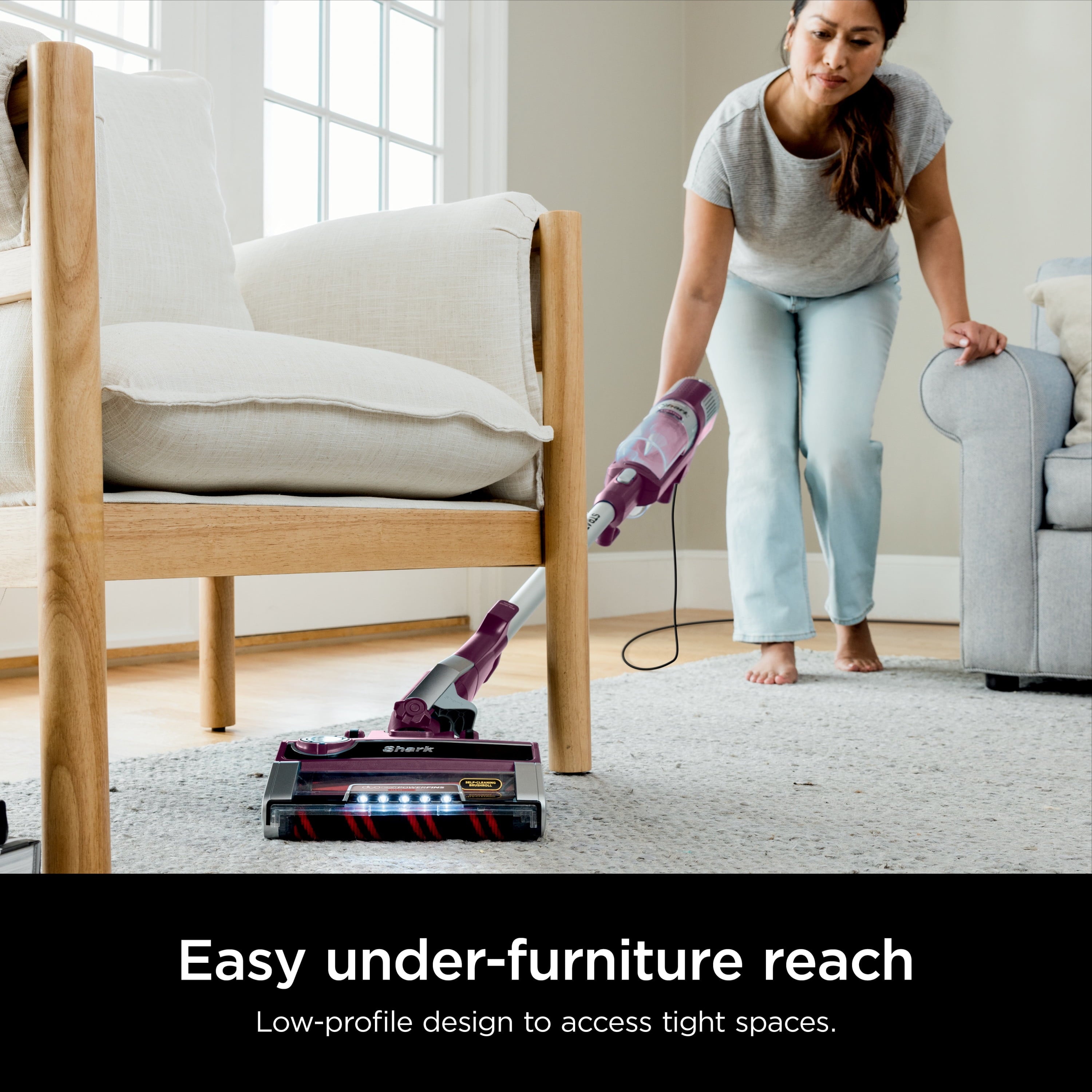 Shark Stratos™ UltraLight™ Corded Stick Vacuum with DuoClean® PowerFins™ HairPro™, Self-Cleaning Brushroll, and Odor Neutralizer Technology, HZ3000