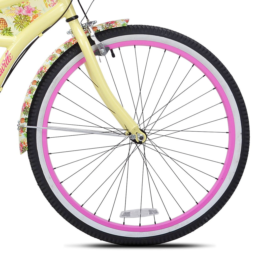 Kent 26" Margaritaville Women's 3-Speed Cruiser Bike, Yellow