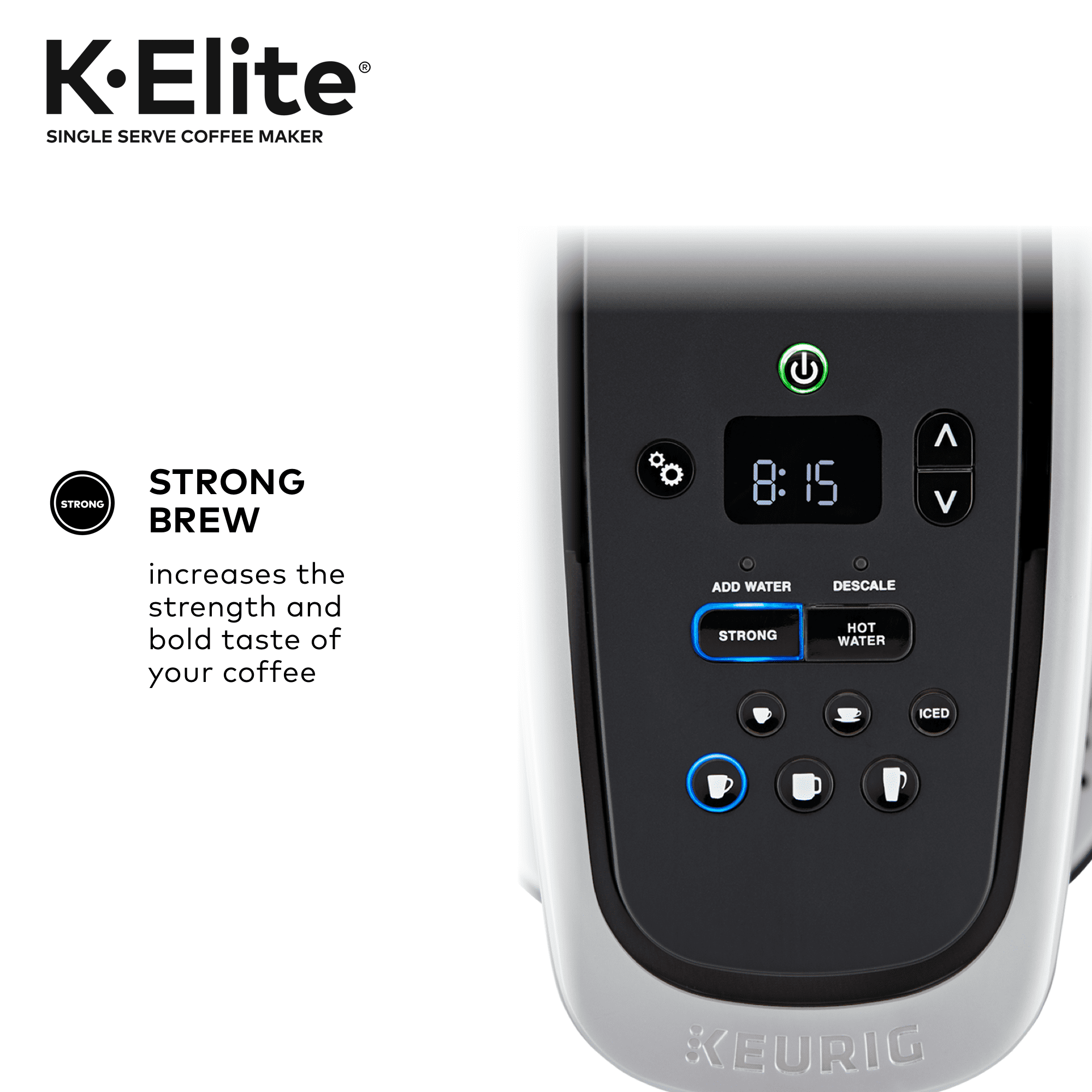 Keurig K-Elite Single-Serve K-Cup Pod Coffee Maker, Brushed Slate