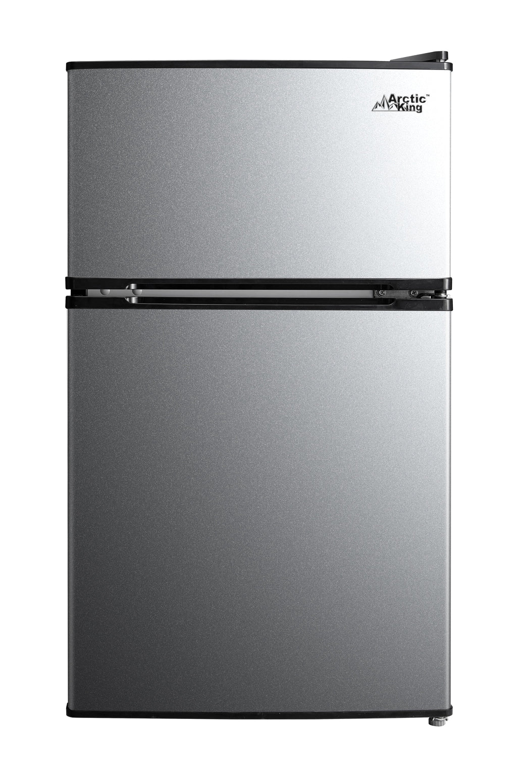 Arctic King 3.2 Cu ft Two Door Mini Fridge with Freezer, Stainless Steel, E-Star
