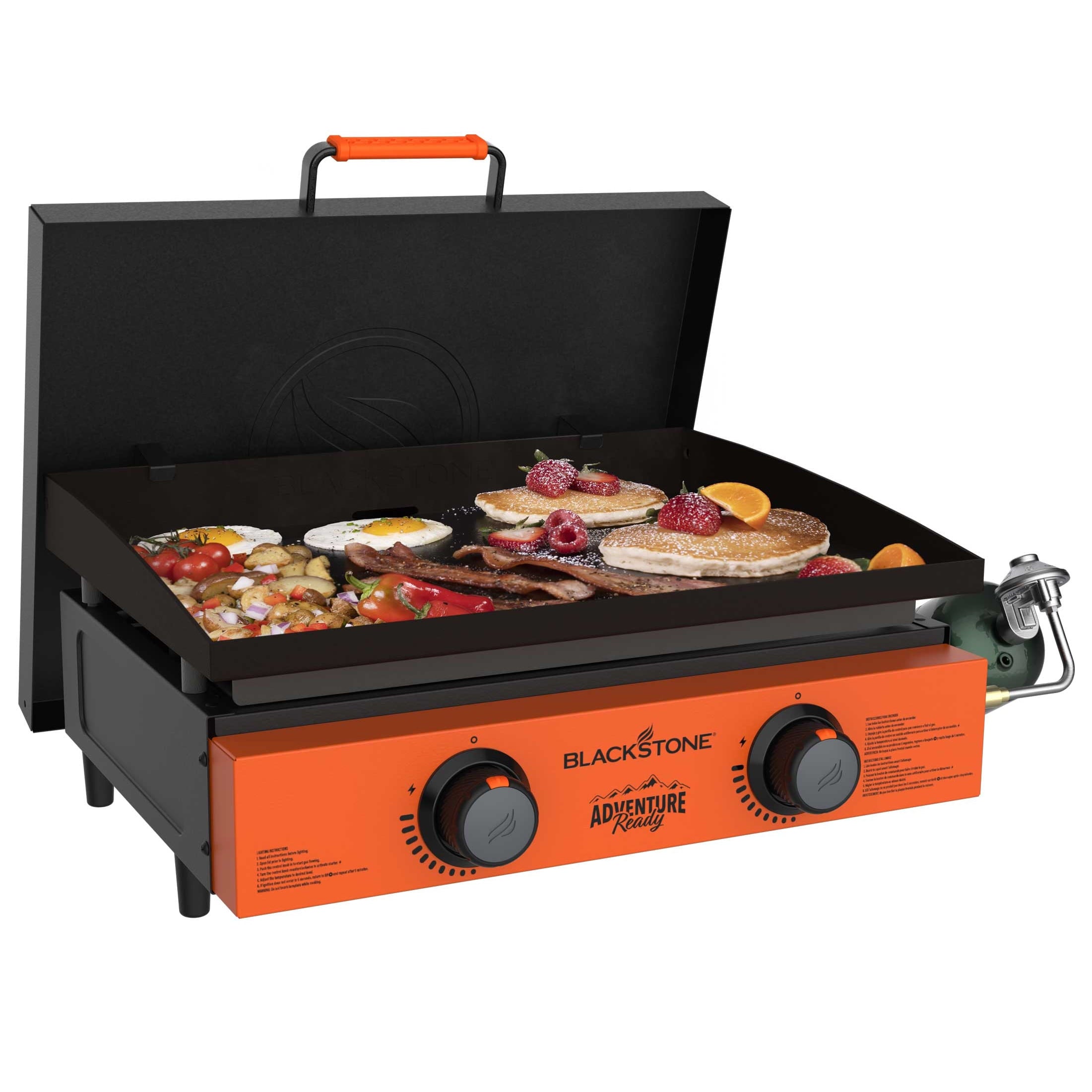 Blackstone Adventure Ready 2-Burner 22" Propane Griddle with Hard Cover in Black