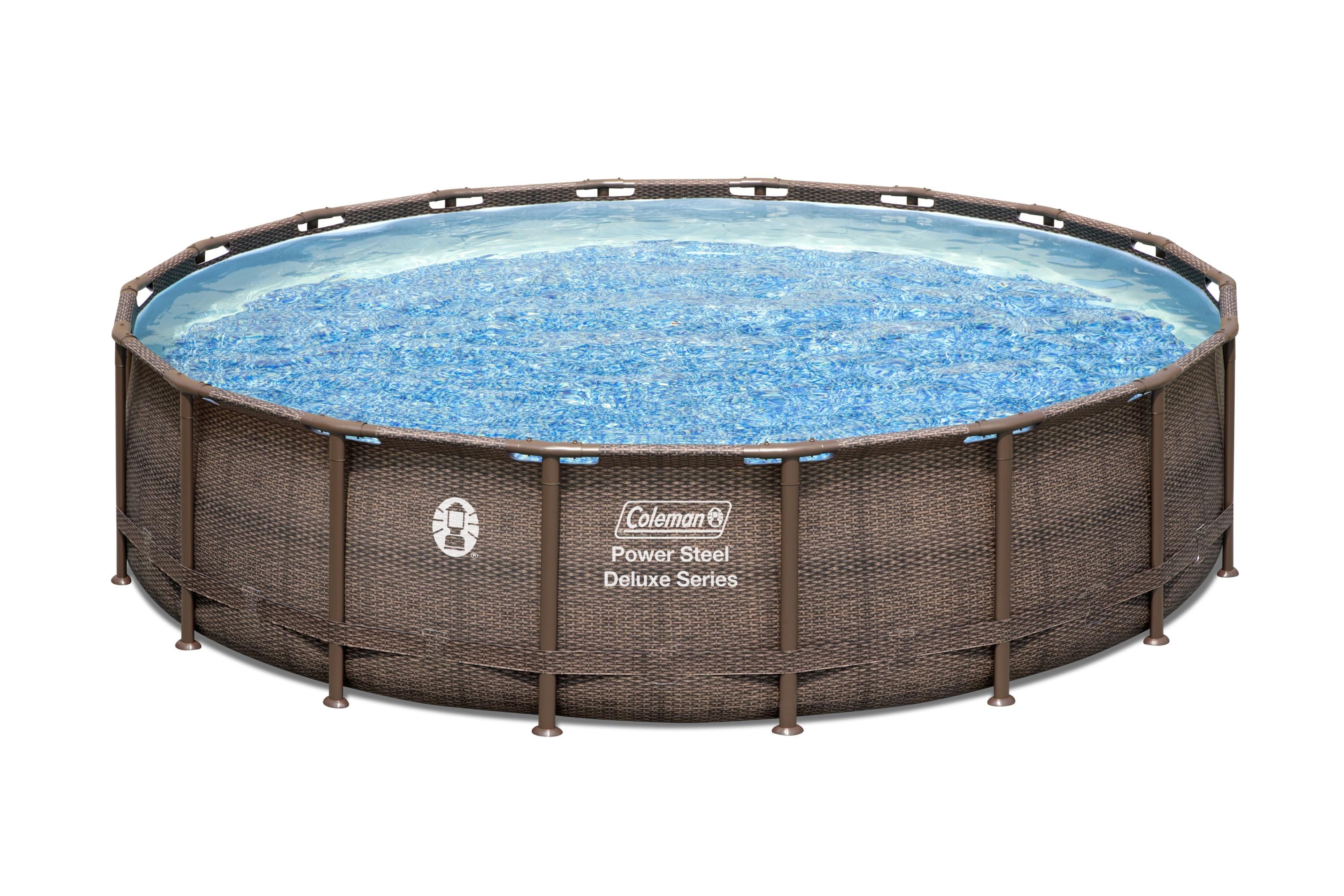 Coleman Power Steel 18' x 48” Round Metal Frame Above Ground Pool Set