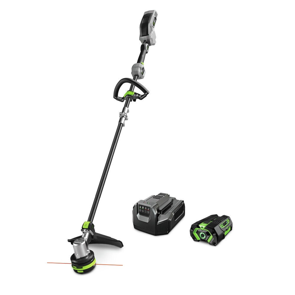 EGO ST1523S 56V Brushless Lithium-Ion 15 in. Cordless POWERLOAD String Trimmer with Carbon Fiber Shaft Kit (4 Ah)