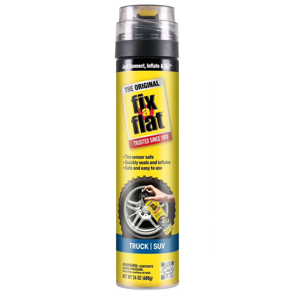 Fix-A-Flat Aerosol Emergency Flat Tire Repair and Inflator, for X-Large Tires, Eco-Friendly Formula, Universal Fit for All Cars, Trucks and SUVs, 24 oz. (Pack of 1)- S60369