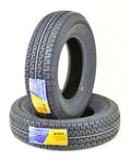 Free Country Heavy Duty Trailer Tires ST 205/75R14 8PR Load Range D Radial w/Side Scuff Guard, Set of 2