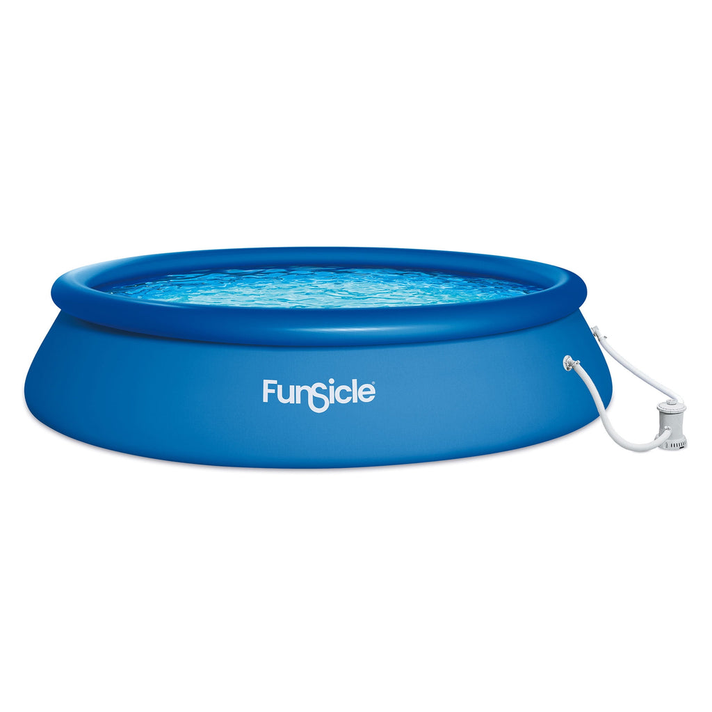 Funsicle 15' x 36" QuickSet Inflatable Ring Top Outdoor Pool w/Pump
