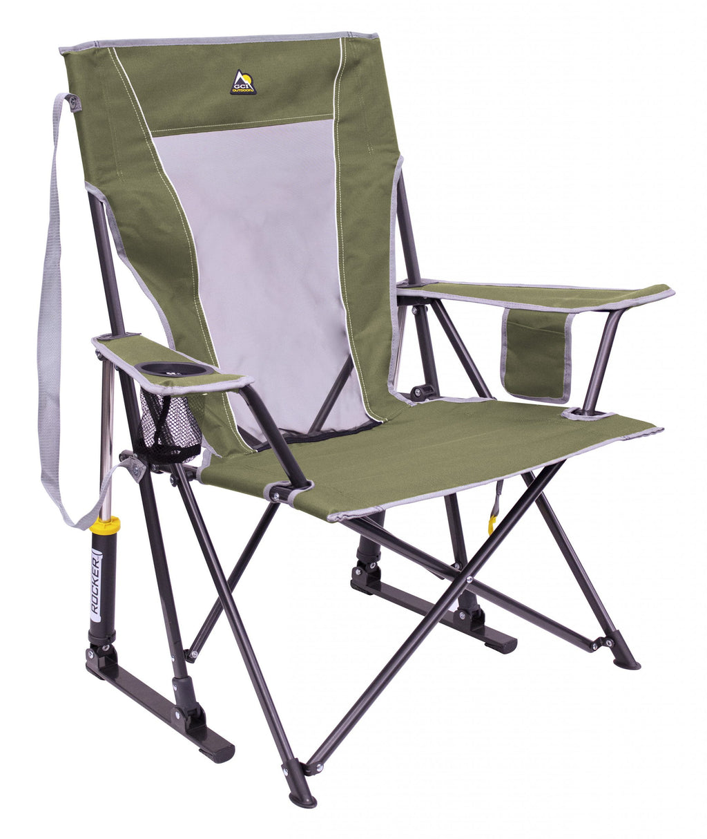 GCI Outdoor Comfort Pro Rocker Folding Rocking Camping Chair, Indigo