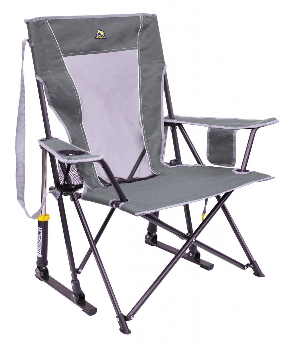 GCI Outdoor Comfort Pro Rocker Folding Rocking Camping Chair, Indigo
