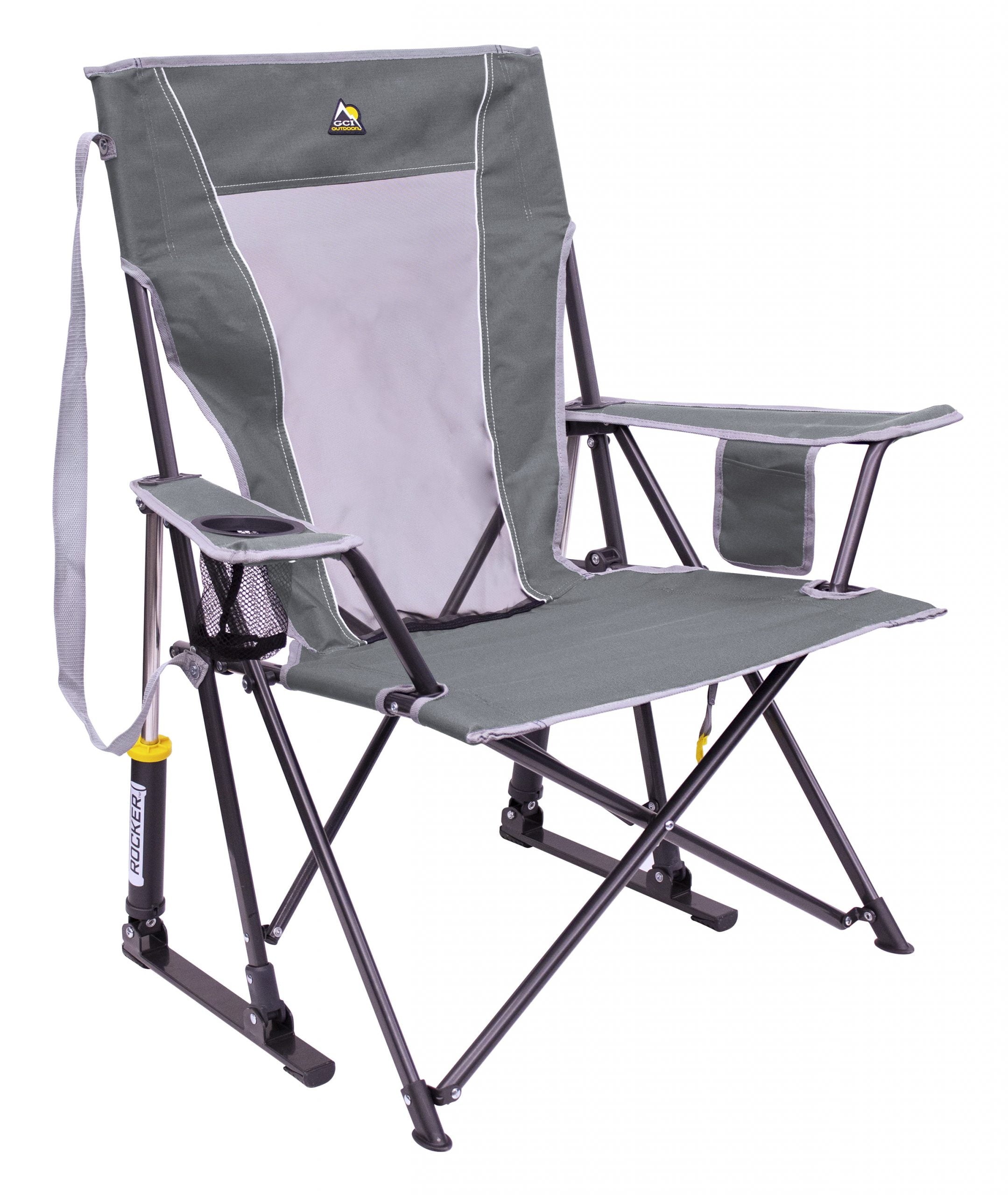 GCI Outdoor Comfort Pro Rocker Folding Rocking Camping Chair, Indigo
