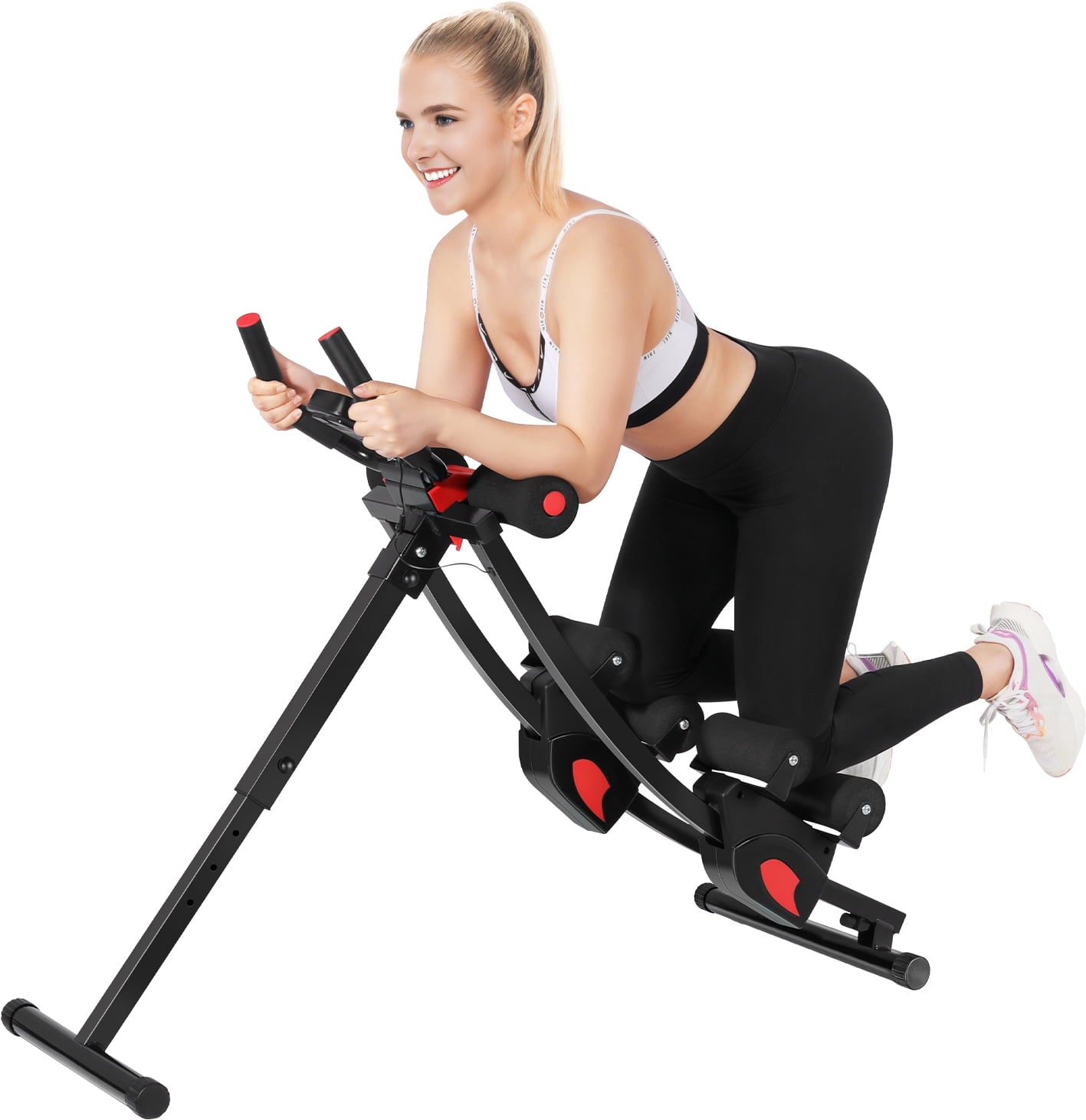 GIKPAL  Ab Machine, Ab Workout Equipment for Home Gym Foldable Core & Abdominal Trainer Women Exercise Fitness Equipment with LCD Display