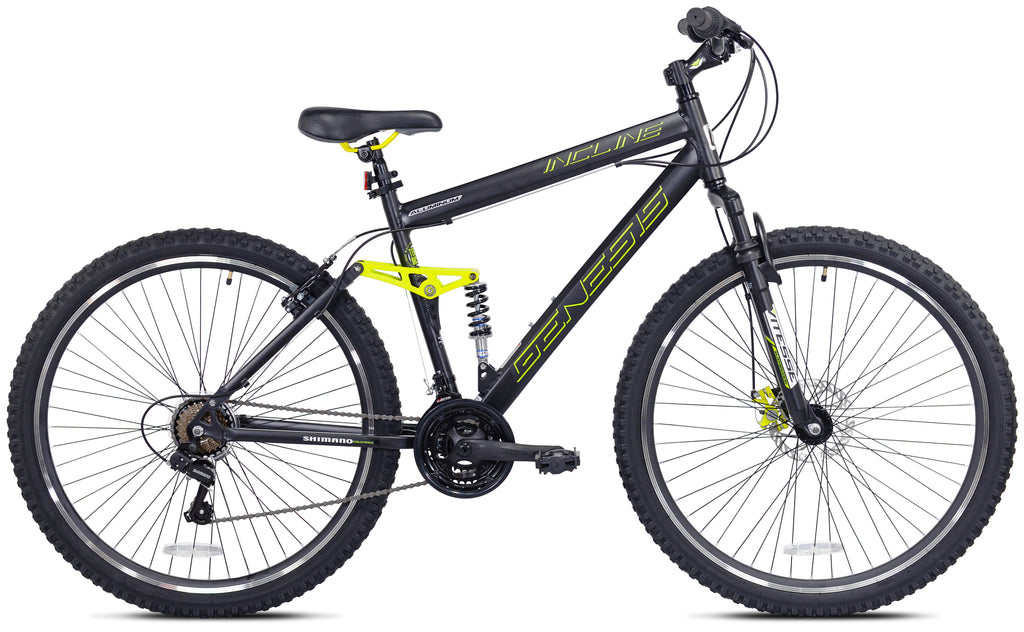 Genesis 29" Incline Men's Mountain Bike, Black/Yellow