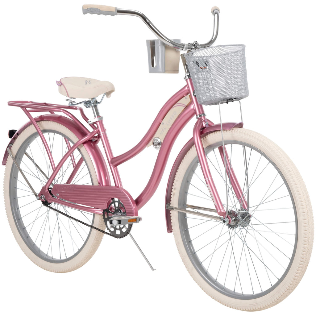 Huffy 26" Nel Lusso Classic Cruiser Bike with Perfect Fit Frame, Women's, Ages 13" Years, Light Blue