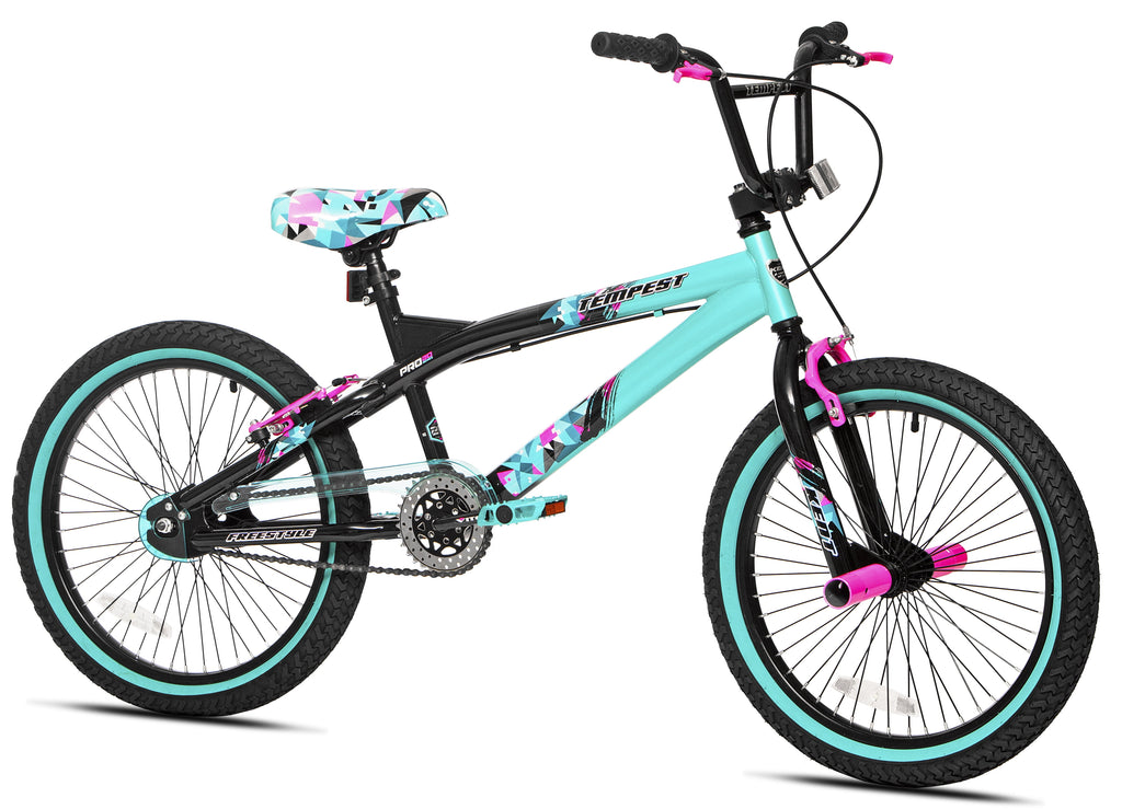Kent Bicycles 20" Girl's Tempest Child Bicycles, Black/Aqua