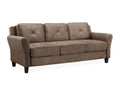 Lifestyle Solutions Taryn Curved Arms Sofa, Black Fabric