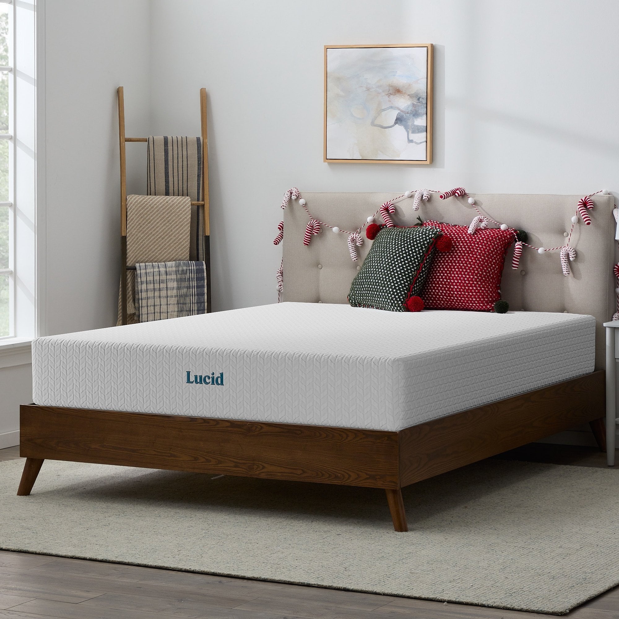 Lucid Refresh 10" Dual-Layered Gel Memory Foam Mattress, Firm, Queen