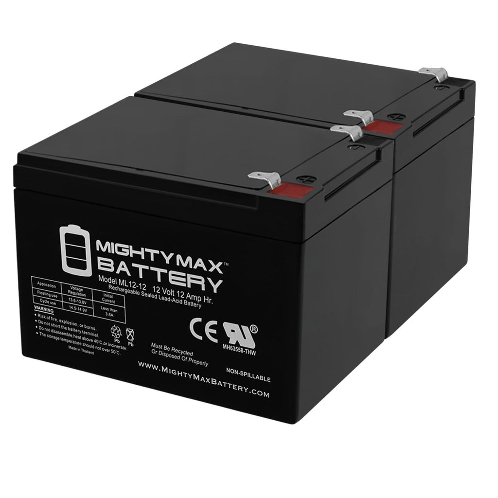 ML12-12 - 12V 12AH F2 SLA AGM DEEP-CYCLE RECHARGEABLE BATTERY