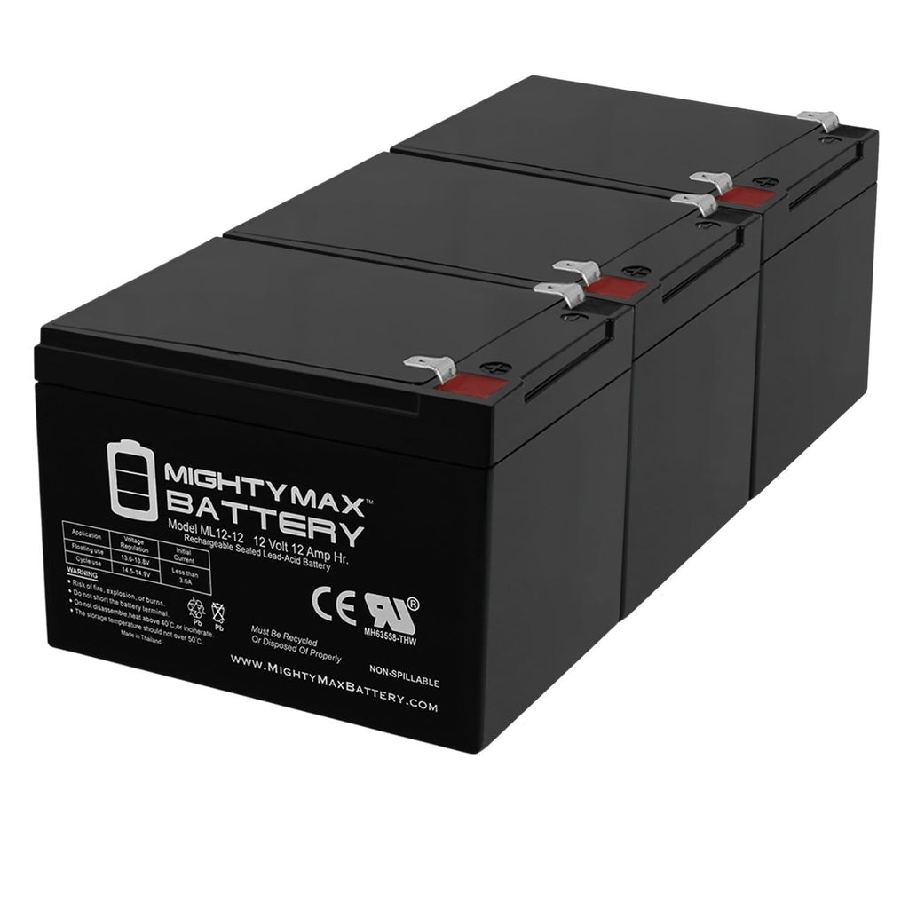 ML12-12 - 12V 12AH F2 SLA AGM DEEP-CYCLE RECHARGEABLE BATTERY