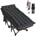 MOPHOTO 75" Portable Folding Bed for Adults, Rollaway Guest Bed Sleeping Cot with Mattress, Heavy Duty Outdoor Camping Cot with Carry Bag