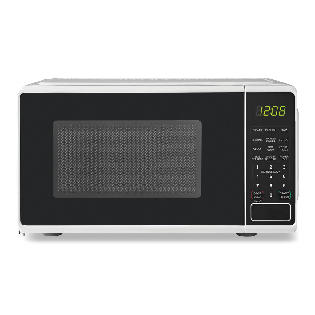 Mainstays 0.7 Cu ft Countertop Microwave Oven, 700 Watts, Black, New