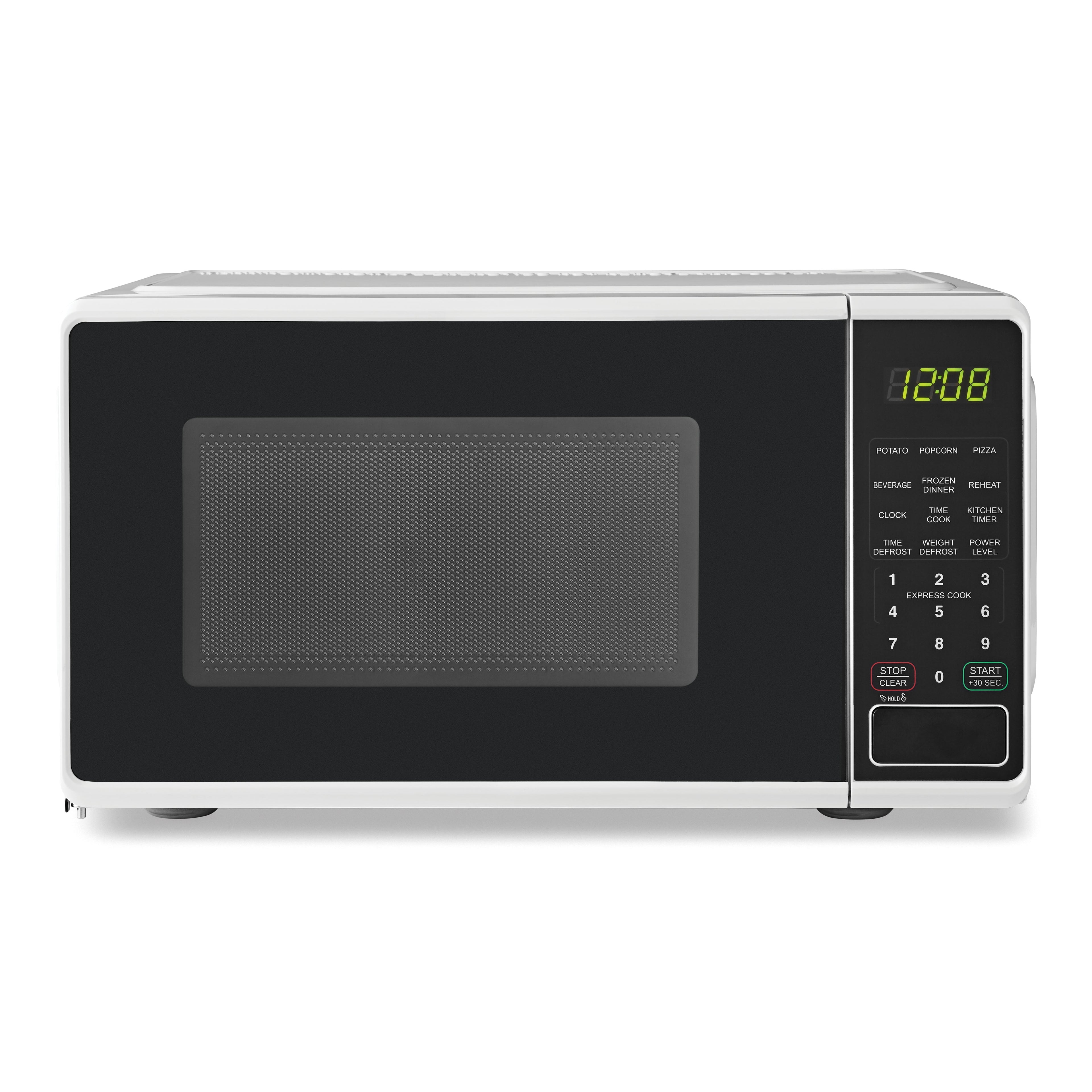 Mainstays 0.7 Cu ft Countertop Microwave Oven, 700 Watts, Black, New