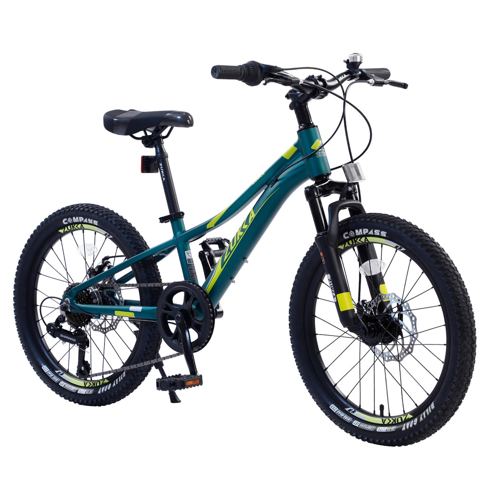 Meghna 20” Mountain Bike 7 Speed Green MTB Bicycle for Kids Boy 5-9 Years