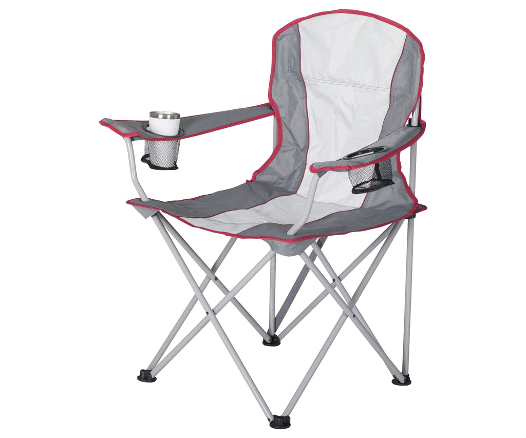 Ozark Trail, Adult Oversized Quad Chair, 9.2lbs, off White & Gray
