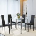PAPROOS Dining Table Set for 4, Modern 5-Piece Kitchen Table Set with Faux Marble Top and Velvet Upholstery Chairs, Heavy Duty Dinette Sets for Breakfast Nook, Dining Room Table and Chairs, Gray