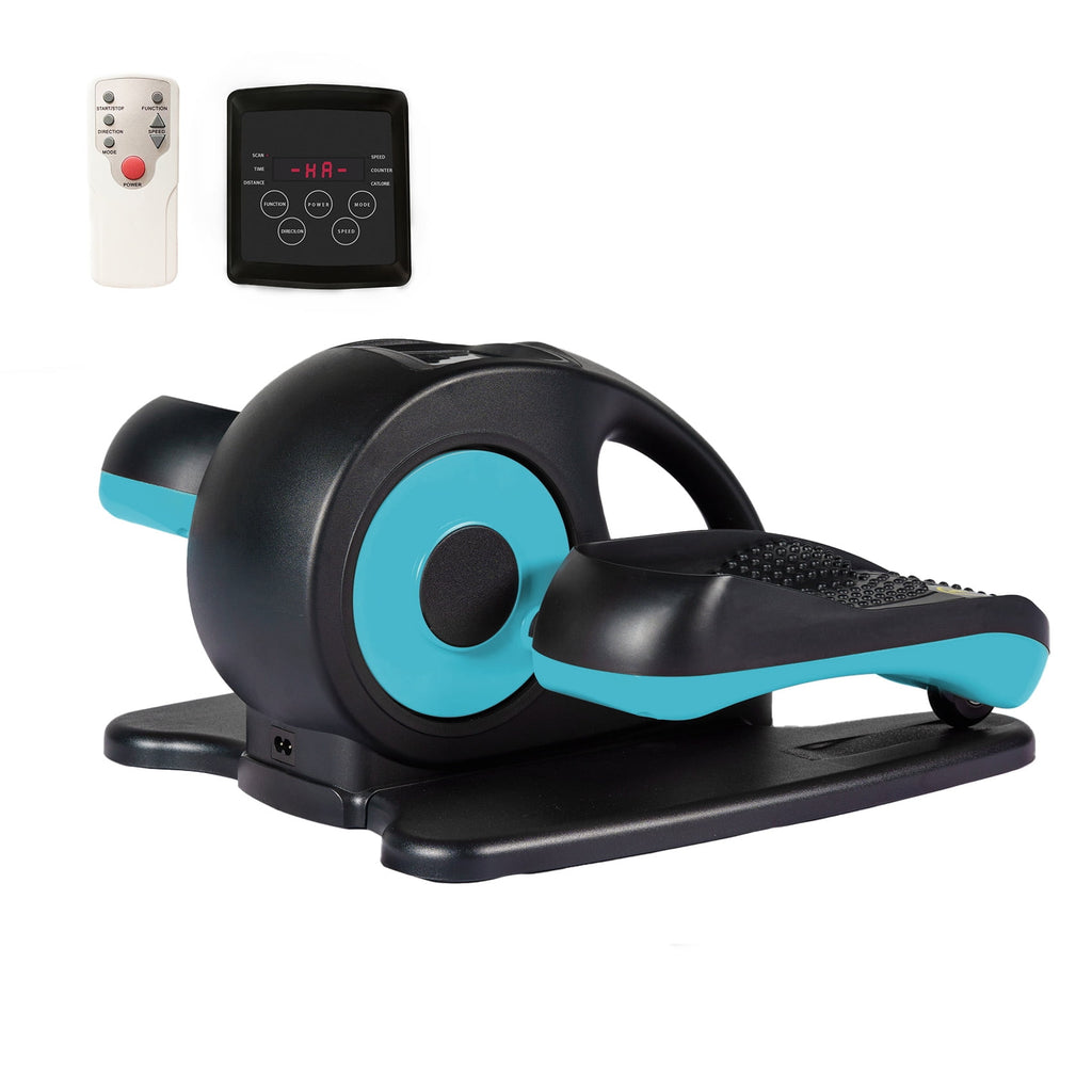 PROHIKER Under Desk Elliptical Machine for Home, Under Desk Bike Pedal Exerciser Electric Seated Elliptical, Compact Portable Elliptical Ellipse Leg Exerciser for Home, Blue