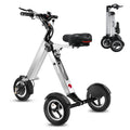 Topmate ES32 Electric Scooter Mini Tricycle for Adult, Foldable 3 Wheel Mobility Scooter with Reverse Function, Key Switch and LED Display Electric Trike for Travel Outdoor