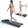 Walking Pad 2 in 1 Under Desk Treadmill with Remote Control Mini Portable Treadmill for Home Office