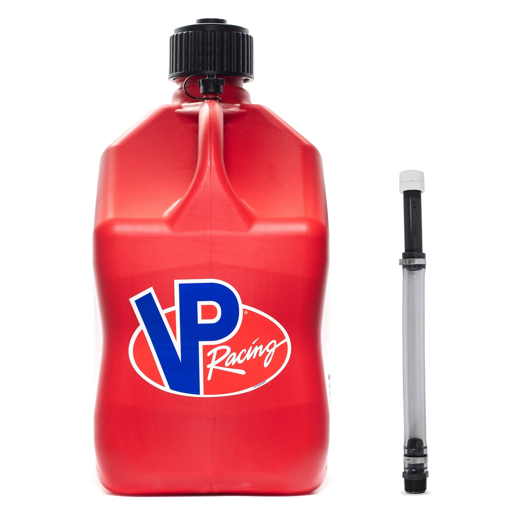 VP Racing 5.5 Gal Motorsport Racing Liquid Jug Can Container & 14 In Hose