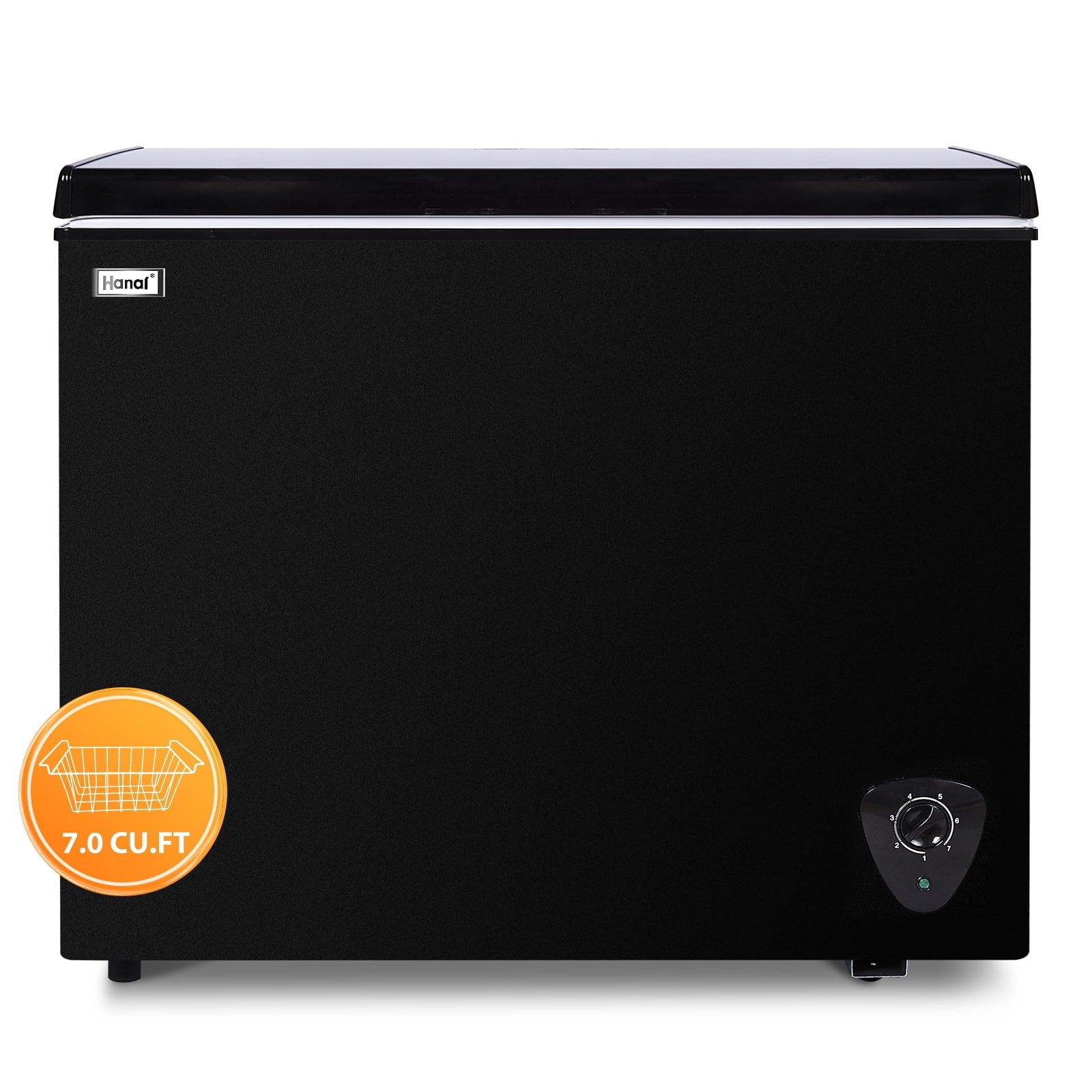 WANAI Chest Freezer 3.5 Cu ft,Small Chest Freezer,Upright Single Door Refrigerator,Black