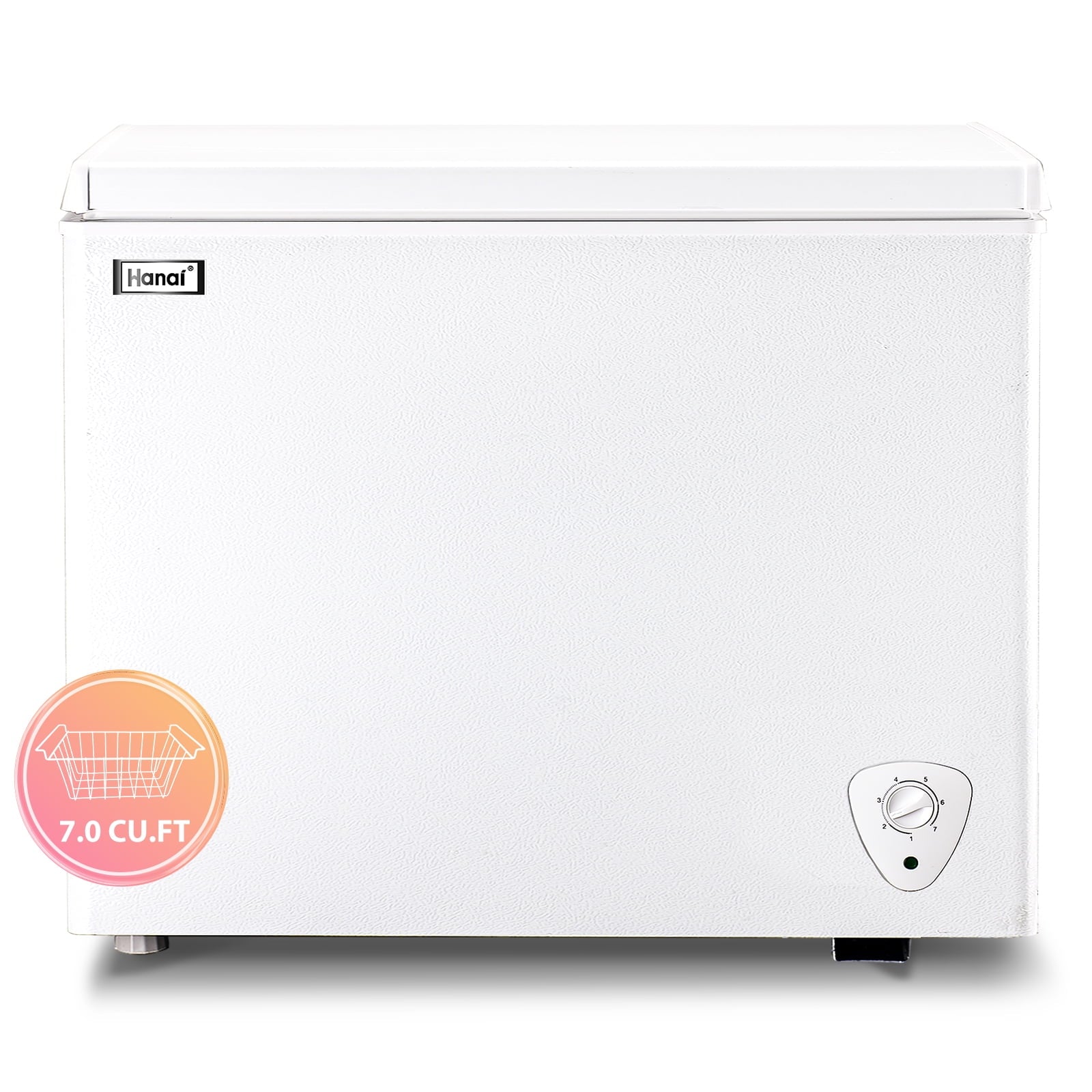 WANAI Chest Freezer 3.5 Cu ft,Small Chest Freezer,Upright Single Door Refrigerator,Black