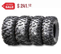 Wanda ATV/UTV Tires 25x8-12 Front & 25x10-12 Rear /6PR Big Horn Style 10375/10376, Set 4