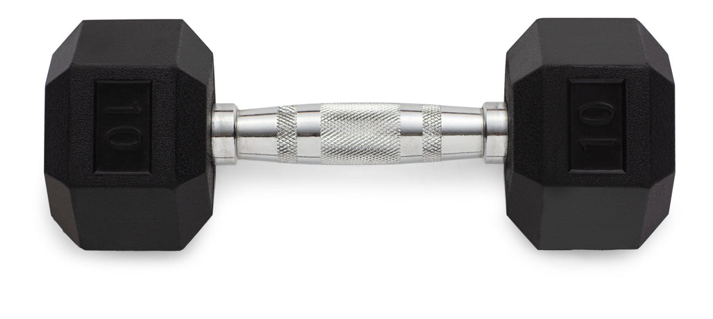 Weider, 25lb Rubber Hex Dumbbell, Single
