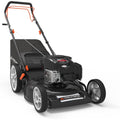 Yard Force Self Propelled Lawn Mower Briggs & Stratton 150cc Gas Engine 22-inch Steel Deck 3-in-1 mulch, bag, side discharge, 12-inch High Rear Wheels