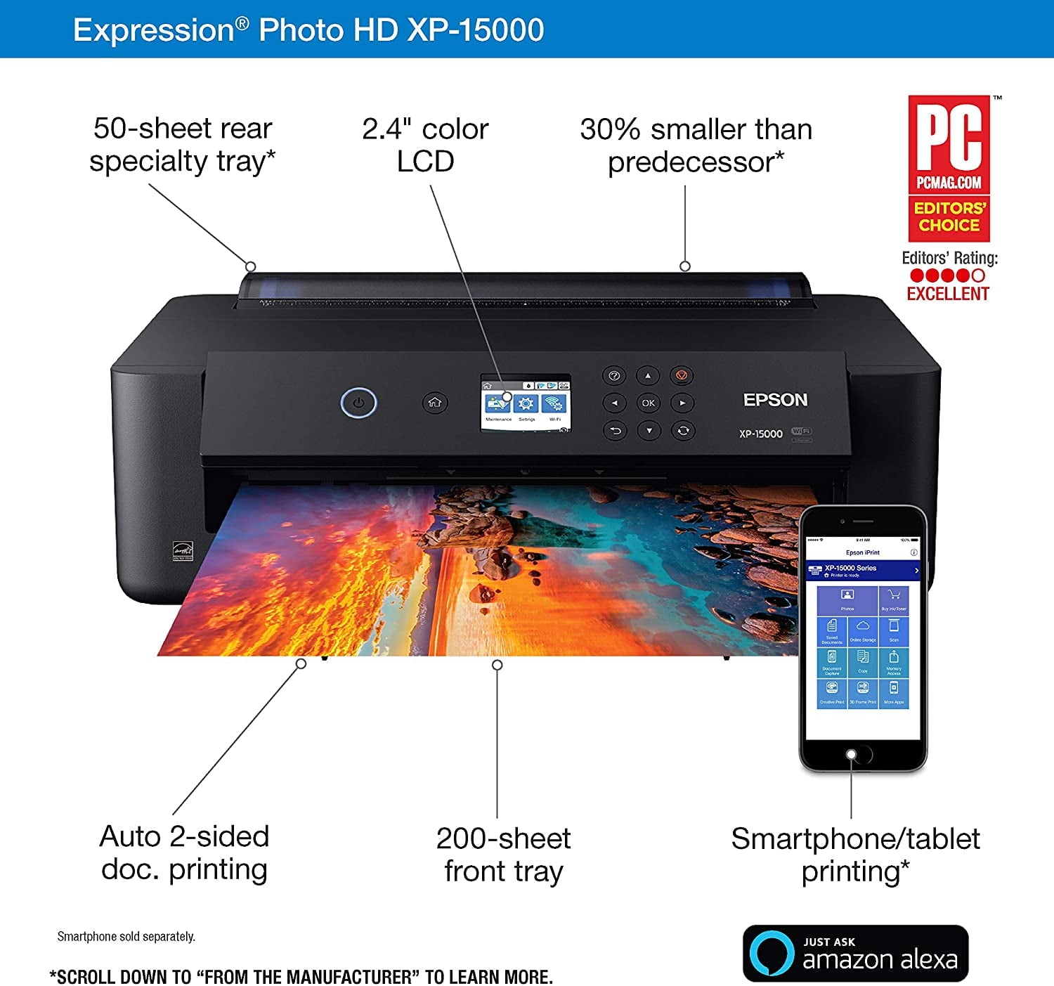 Epson Expression Photo HD XP-15000 Wireless Color Wide-Format Printer