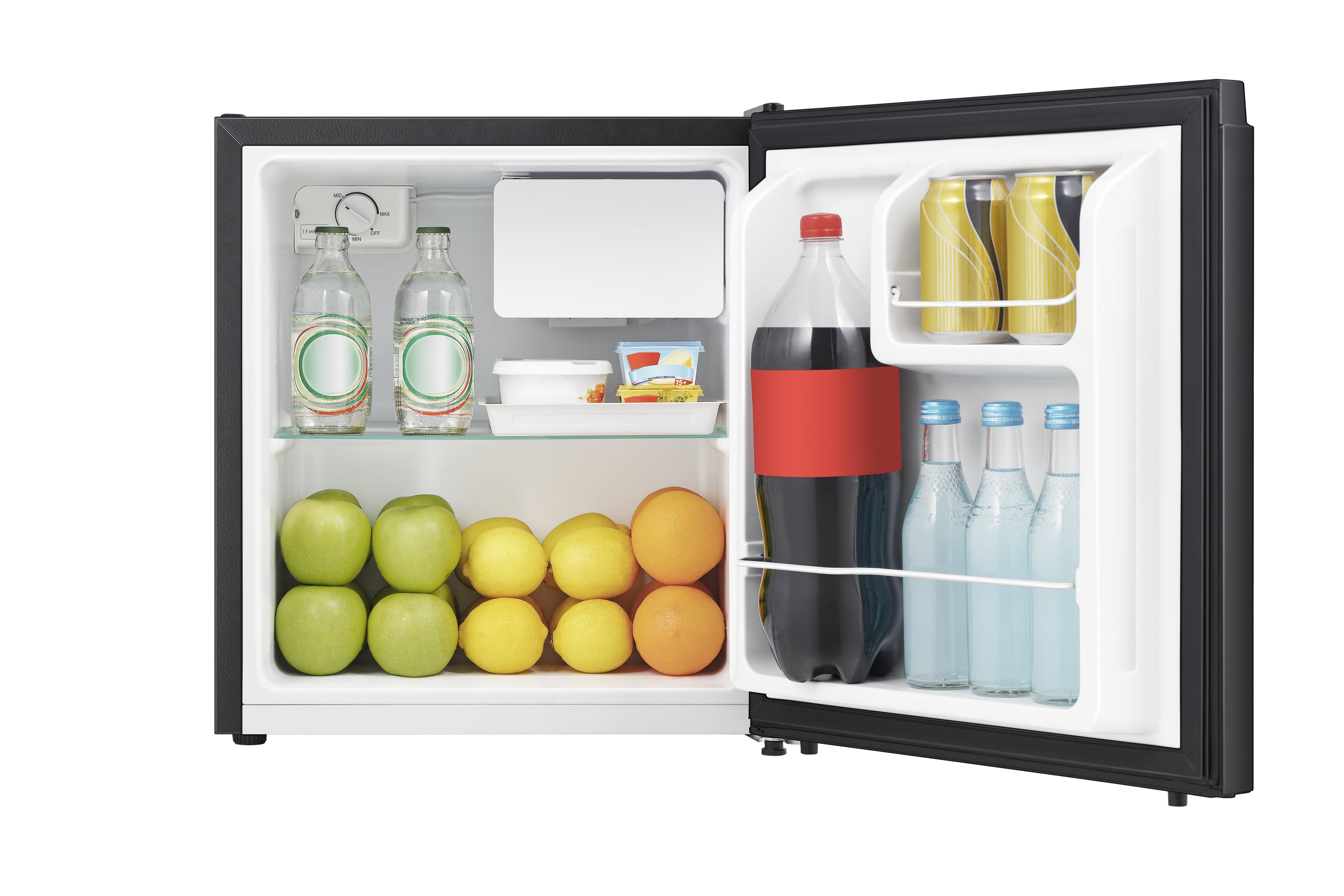 Hisense 1.6 Cu. ft. Single Door Mini Fridge, Black, 17.5" Width