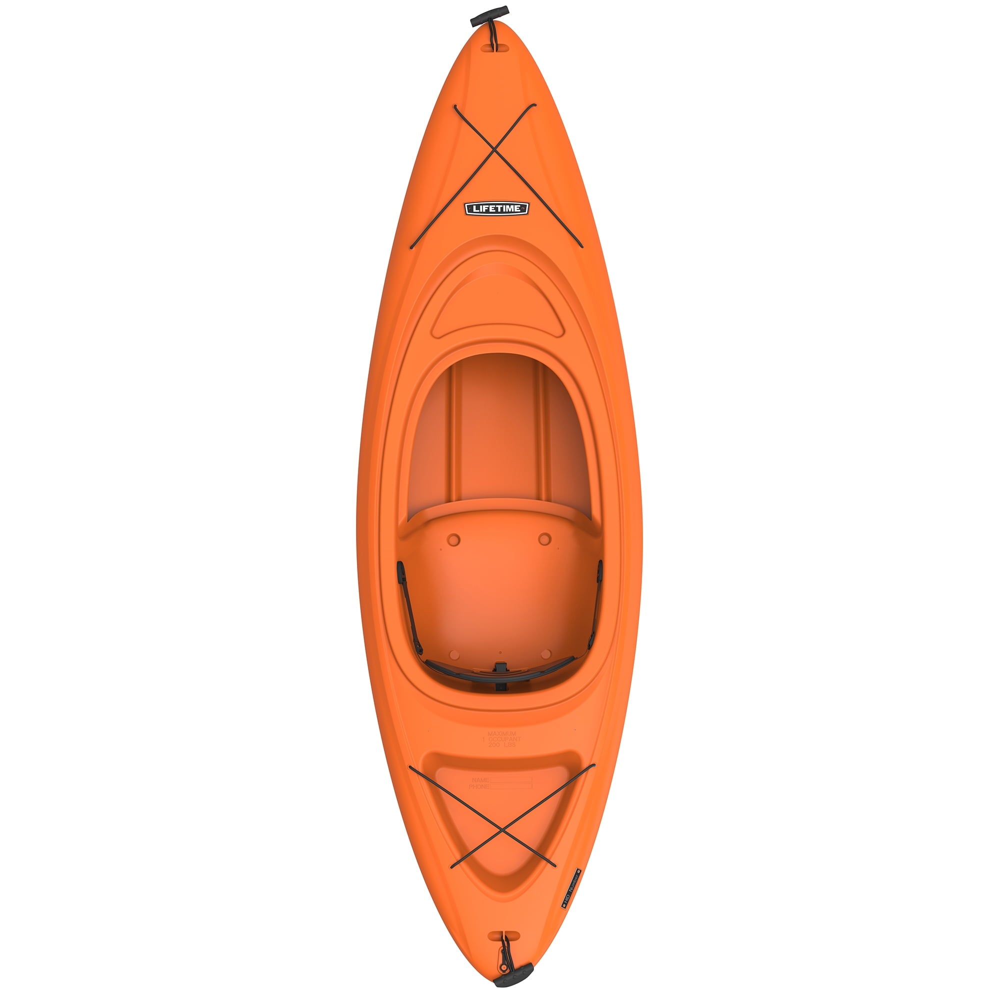 Lifetime Pacer 8 ft Sit-In Kayak (Paddle Included), Orange