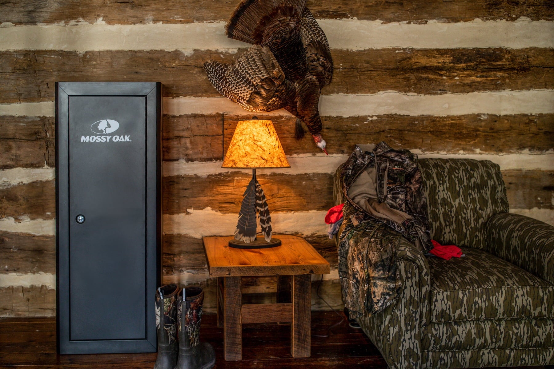 Mossy Oak 18 Gun Security Cabinet, 21 in. x 18 in. x 55 in., Black