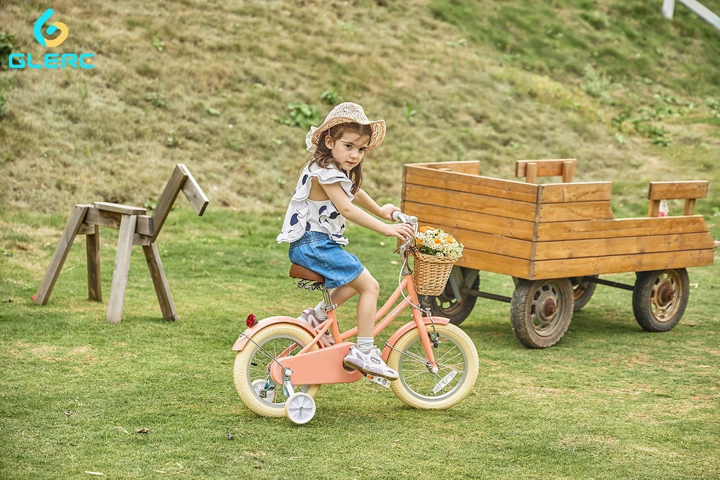 Glerc Little Molly 14 inch Kids Girls Bike for 3-5 Years Old Little Child,Yellow