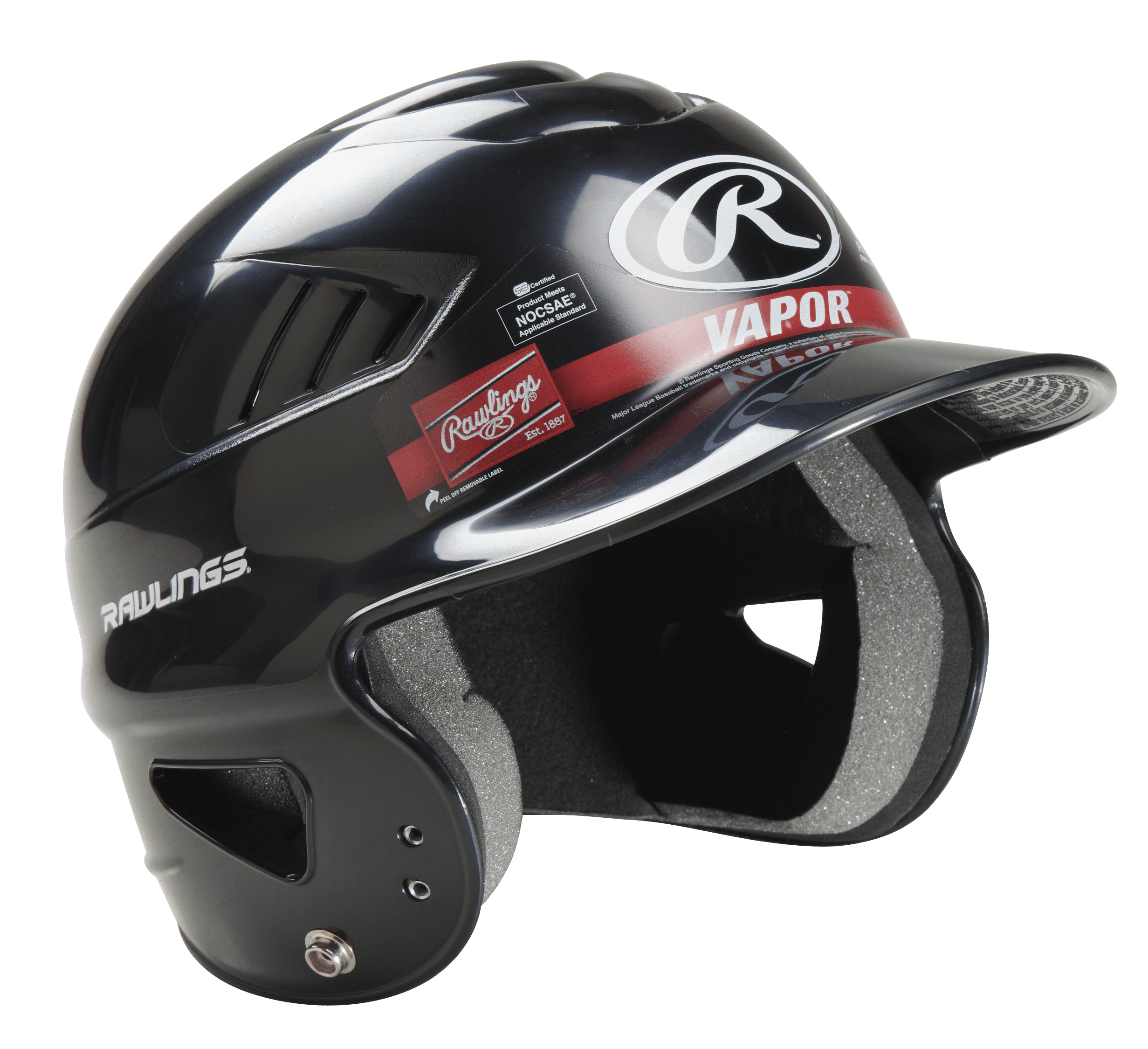 Rawlings 2022 Coolflo Youth Baseball Batting Helmet, Black