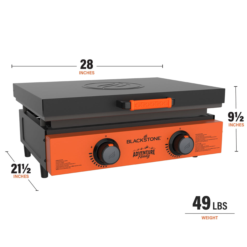 Blackstone Adventure Ready 2-Burner 22" Propane Griddle with Hard Cover in Black