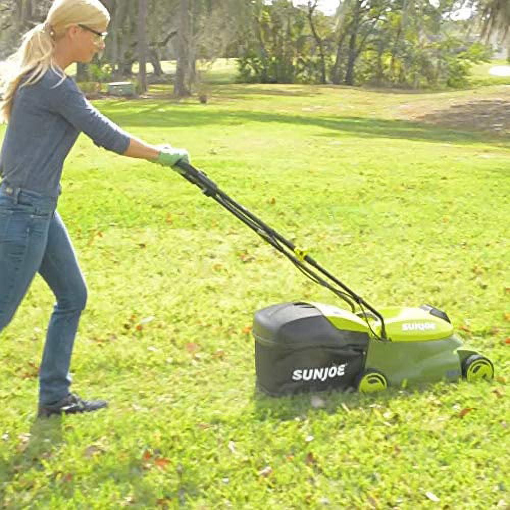 Sun Joe 28V Cordless 14" Brushless Push Lawn Mower, 3-Position, 4.0-Ah