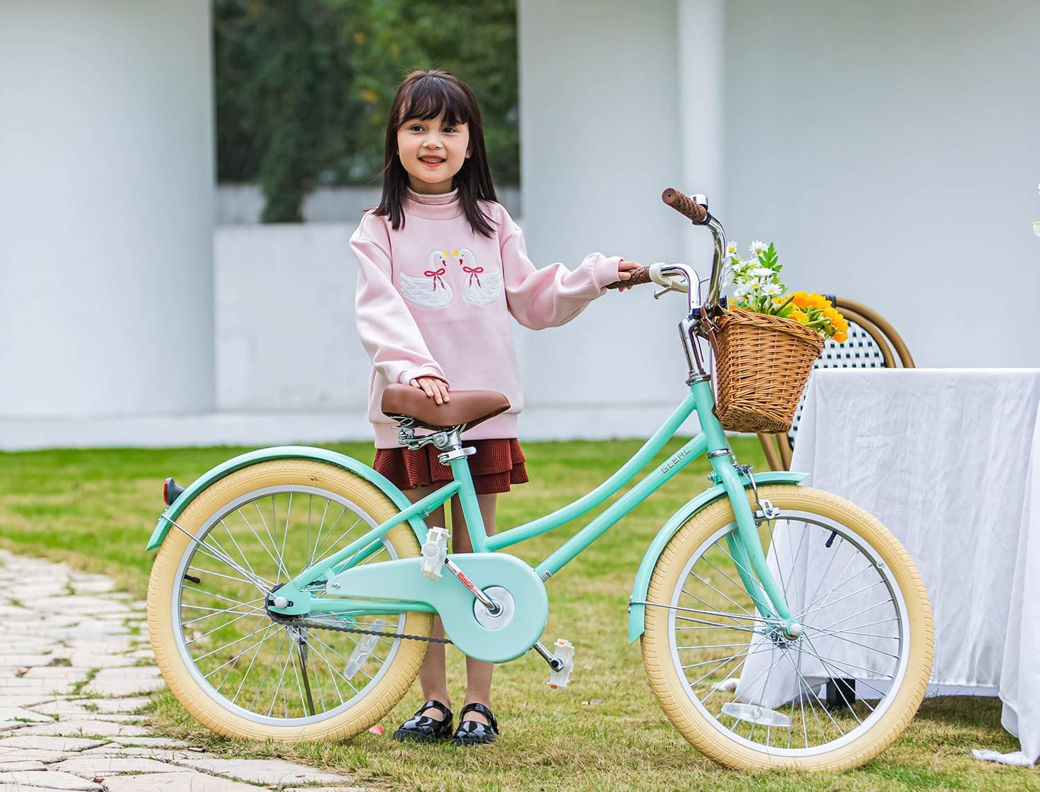 Glerc Little Molly 14 inch Kids Girls Bike for 3-5 Years Old Little Child,Yellow